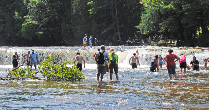 Lower Tahquamenon Falls Natural Water Park Newberry MI | Newberry MI Campgrounds